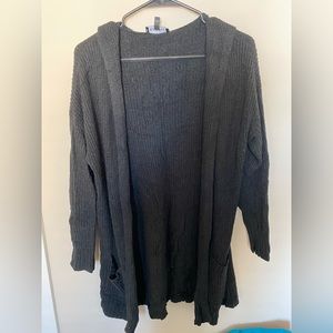 Express hooded long cardigan